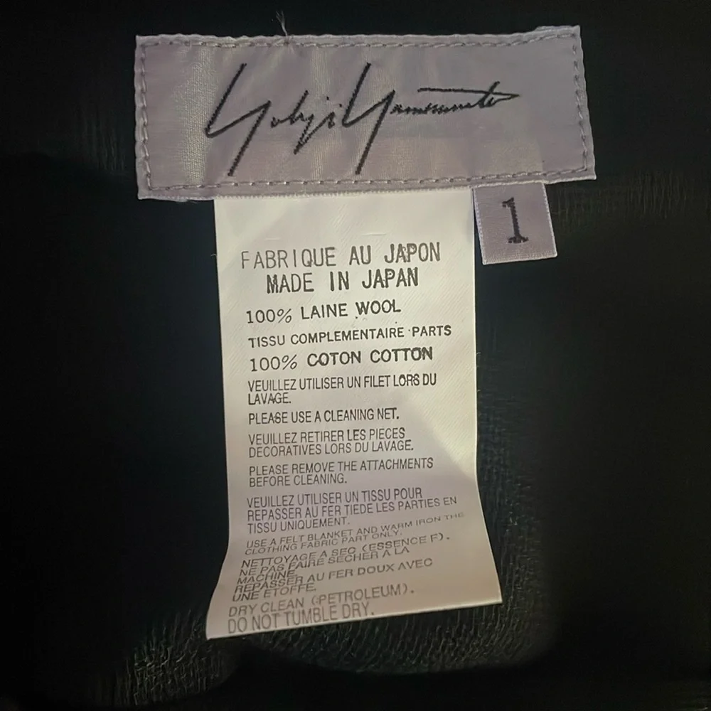 Yohji Yamamoto Pleated Wide Leg Crop cuff pants - Picture 6 of 7